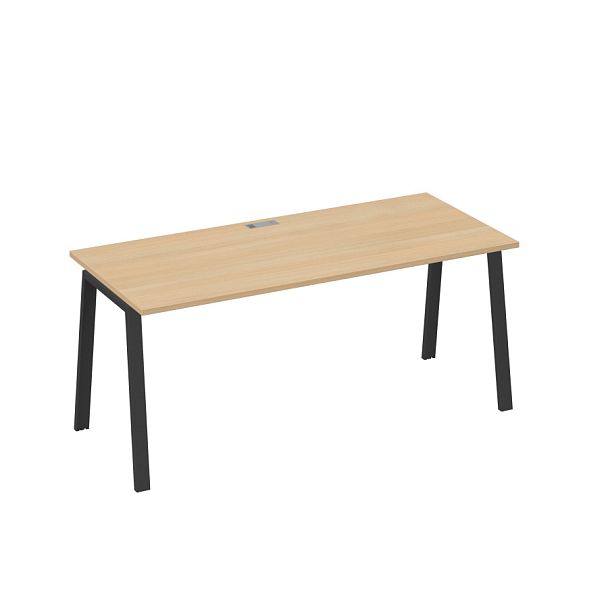 Стол письменный на металлокаркасе TRE A4 А4 Б3 016 БП натуральный дуб / металлокаркас антрацит - Вид 1