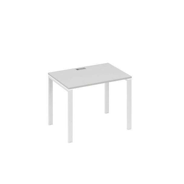 Стол письменный на металлокаркасе UNO A4 А4 Б1 012 БП серый / металлокаркас белый - Вид 1