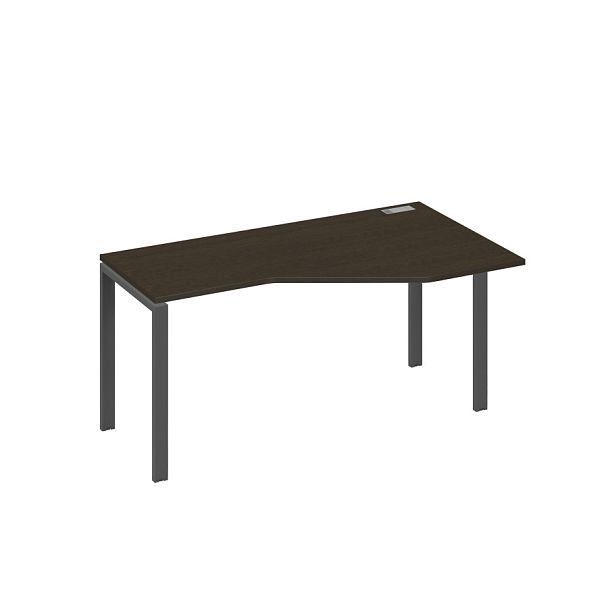 Стол эргономичный правый "Техно" на металлокаркасе UNO A4 А4 Б1 056 БП венге / металлокаркас антрацит - Вид 1