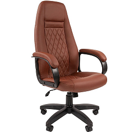 Кресло CHAIRMAN 950LT, экокожа, коричневый - Фото предпросмотра
