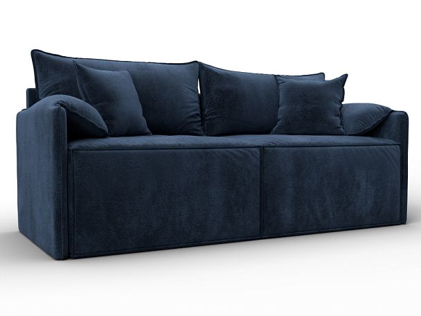 Диван прямой модульный Лига-106 Велюр синий - Вид 1