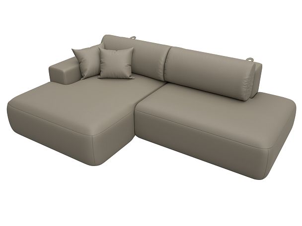 Диван угловой Лига-036 НПБ Модерн левый угол Экокожа бежевый - Вид 5