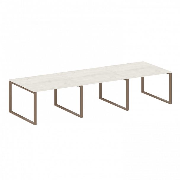 Стол для переговоров "Metal System" БО.ПРГ-3.2 дуб наварра/мокко - Вид 1