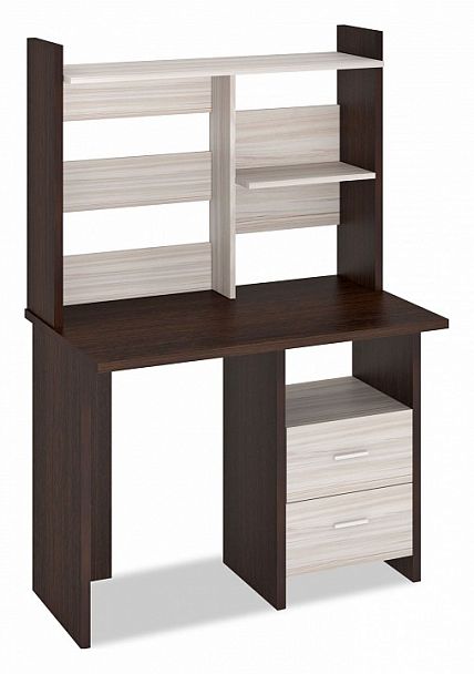 Стол компьютерный Домино Лайт СКЛ-Прям100+НКЛ-100 Венге/Карамель - Вид 1