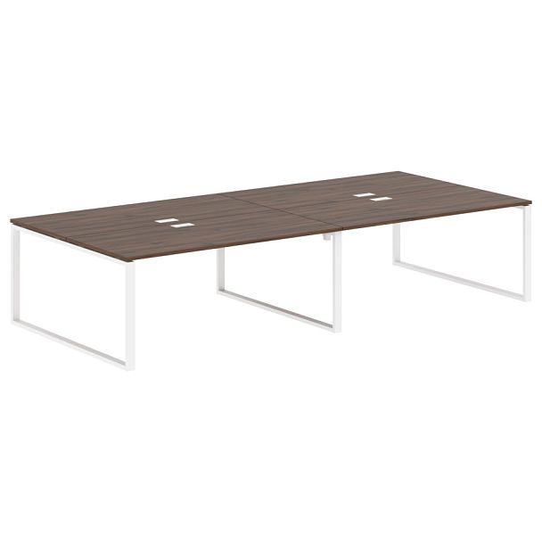 Стол 4-х местный EQWST 3516 Дуб Денвер тёмный/Белый 3526х1606х750 EDIS - Вид 1