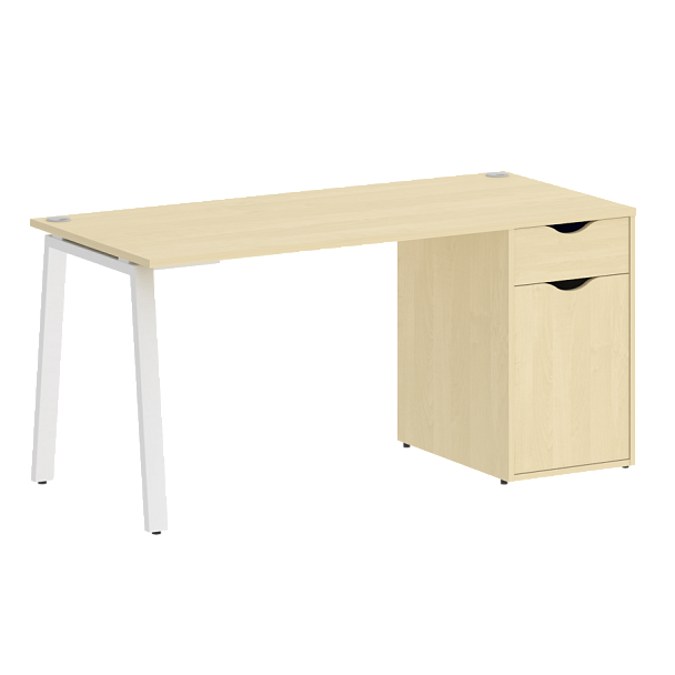 Home Office Стол письменный VR.SP-3-158.1.A Клён/Белый металл 1580*720*750 - Вид 1