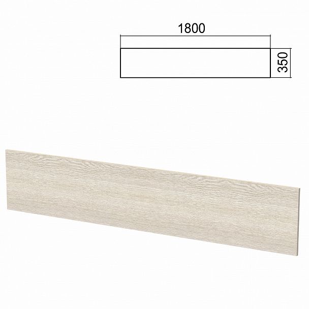 Экран к столам на металлокаркасе "Арго", шириной 1800 мм, ясень шимо - Вид 2