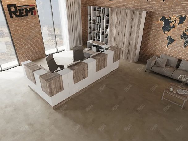 RTD083-160-MA ТАНДЕМ / TANDEM Стойка ресепшн 1-160 1600х700х1200 Дуб Маувелла - Вид 4