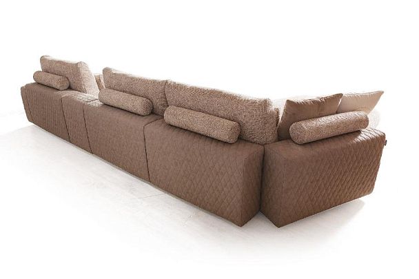 Aldo угловой модульный диван с терминальным шезлонгом, баром и столиком - Вид 3