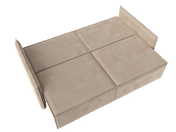 Диван прямой Либерти (полностью велюр бежевый) - Вид 10