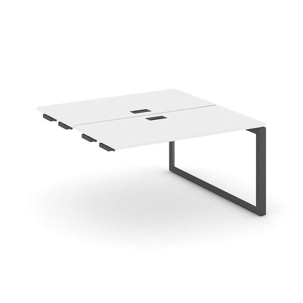 Style Project Next Стол-приставка к опор. элем. SN-59O.DPRS-021 Белый/Металл Антрацит/Черный Заглушка 980*1632*750 - Вид 1