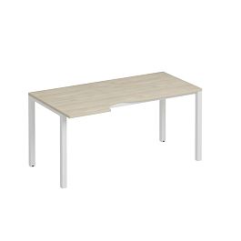 Стол эргономичный левый на металлокаркасе КФ Комфорт КФ К.Б1 1139 ДШ дуб шамони / белый - Фото предпросмотра