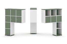 Concept Надставка высокая CN.DNV-010 Кобо/Белый Бриллиант/Металл Белый 1099*350*1486 - Фото предпросмотра