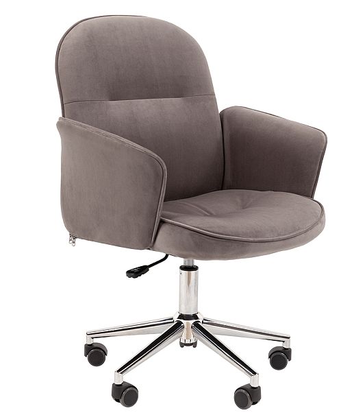 Кресло CHAIRMAN HOME 130, ткань велюр, серый - Вид 1