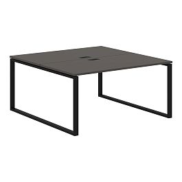 Стол 2-х местный EQWST 1516 Мокко/Черный 1560х1606х750 EDIS - Фото предпросмотра