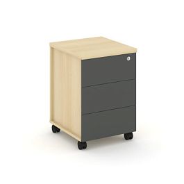 Стайл Проджект Тумба мобильная з/с ЛДСП SN.TM-006 Акация Лорка/Акация Лорка/Антрацит 416*460*611 - Фото предпросмотра