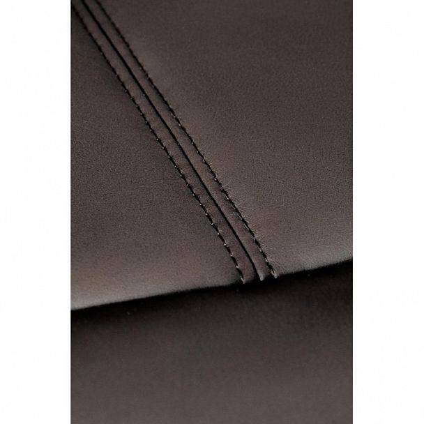 Кресло Верса / (brown) сталь + хром / темно-коричневая экокожа - Вид 13