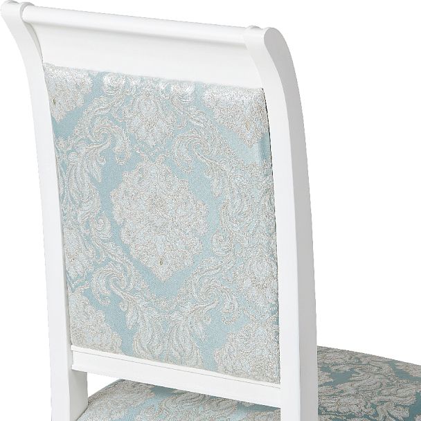 Комплект деревянных стульев с мягким сиденьем Бармс Белая эмаль/Бирюзовый жаккард, 2 шт. - Вид 9