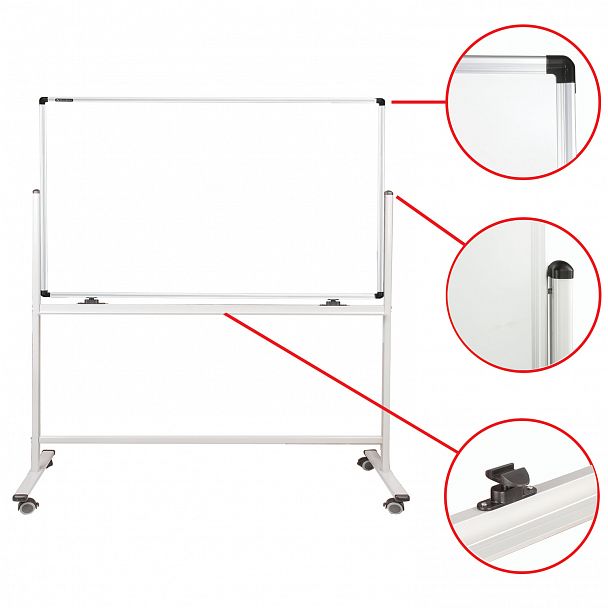 Доска магнитно-маркерная НА СТЕНДЕ 100х150 см, 2-сторонняя, ГАРАНТИЯ 10 ЛЕТ, BRAUBERG Premium, 236873 - Вид 3