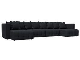 Диван П-образный Лига-052 НПБ Лонг Замша серый - Фото предпросмотра