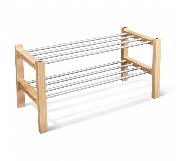 Полка для обуви Sheffilton Альберо SHT-SR9 прозрачный лак/алюм.металлик - Вид 2