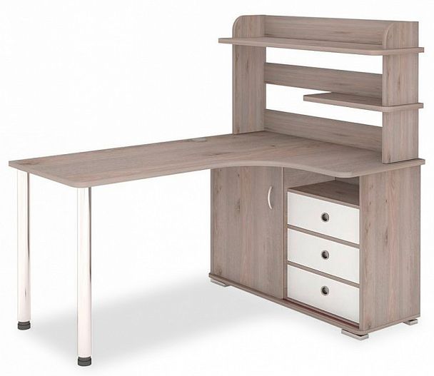 Стол компьютерный Домино нельсон СР-145М Белый/Нельсон правый - Вид 1