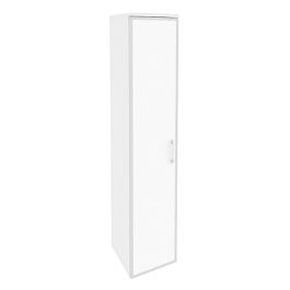Оникс / Onix Шкаф высокий узкий левый O.SU-1.10 R (L) white Белый бриллиант/Стекло white 400*420*1977 - Фото предпросмотра