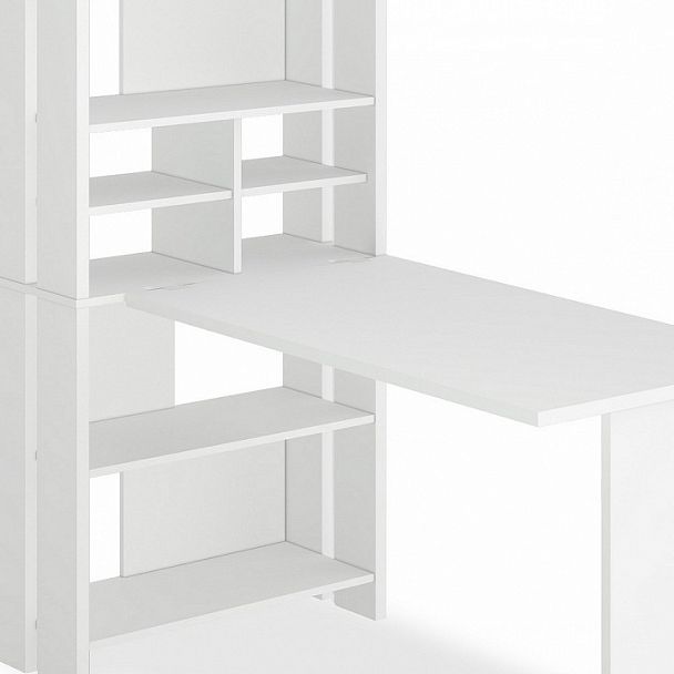 Стол компьютерный Домино Лайт СТЛ-ОВХ+С120Прям без тумбы Белый - Вид 3