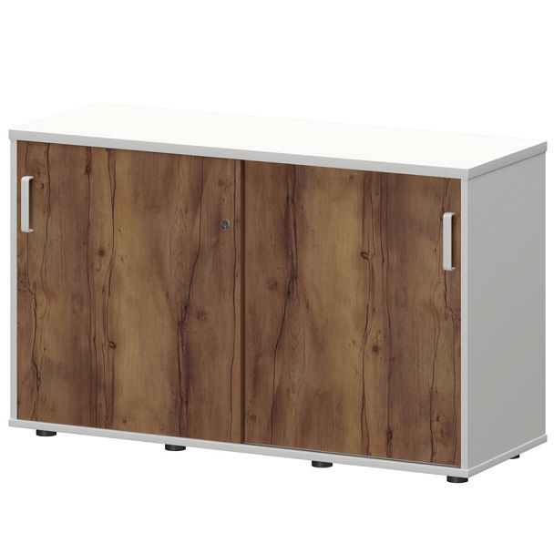 Тумба-купе СМТ-12К Тип1 Белый/Таксония 1236x444x750 Смарт - Вид 1