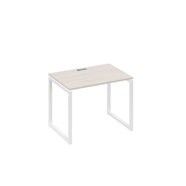 Стол письменный на металлокаркасе QUATTRO A4 А4 Б4 012 БП дуб / металлокаркас белый - Вид 1