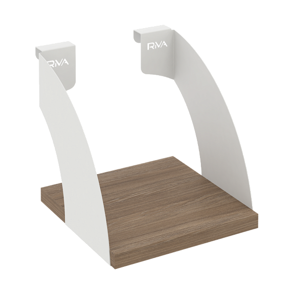 Навесные полки. Кронштейны+ЛДСП полка 200мм MAN-41-2 Дуб аризона/Белый металл 200*220*200 - Вид 1