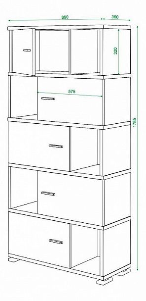 Шкаф комбинированный Домино СБ-30/5 Карамель - Вид 3