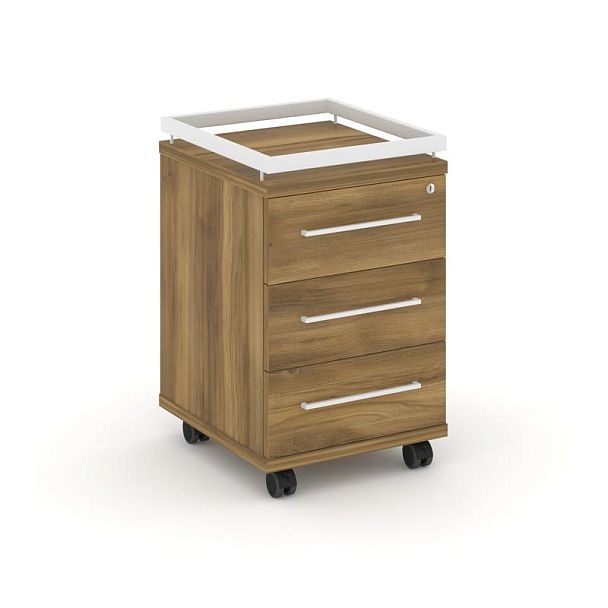 Rift Тумба мобильная усиленная + рамка RF.TM-003 Сандал Янтарный/Металл Белый 416*460*665 - Вид 1