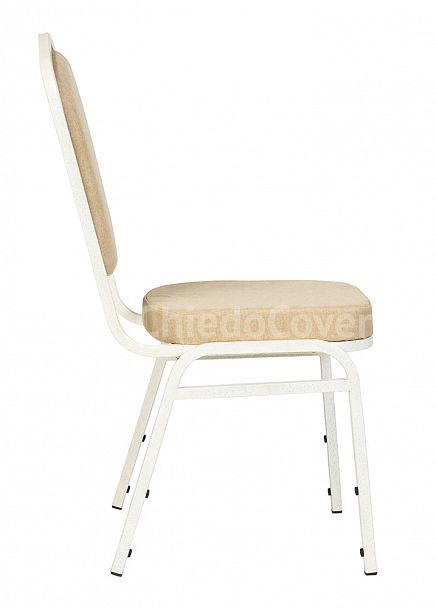 Стул Хит 20мм - антик золото на белом, рогожка бежевая - Вид 3