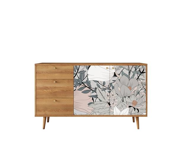 Комод Berber с двумя дверками и ящиками 50 принт арт BB05/Print_49 - Вид 1