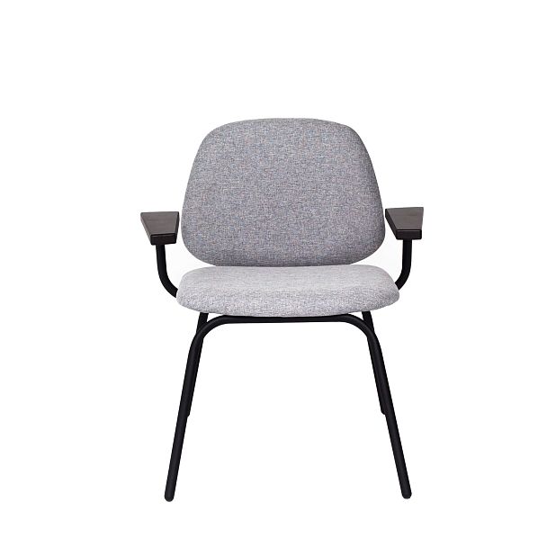 Кресло Designe, рогожка серая, каркас черный муар - Вид 3