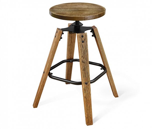 Деревянный стул барный Sheffilton SHT-ST16/S93 браш.коричневый/черный муар - Вид 3