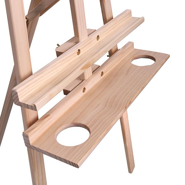 Мольберт напольный из сосны Лира с полкой, 170х55х70 см, высота холста до 107 см, BRAUBERG ART CLASSIC, 192261 - Вид 17