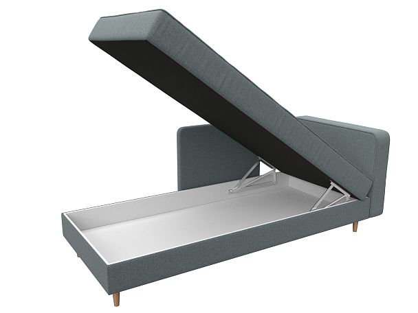 Кушетка Прайм правая Рогожка серый - Вид 7