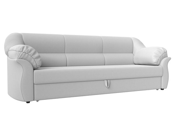 Диван прямой Карнелла (полностью экокожа белая) - Вид 1