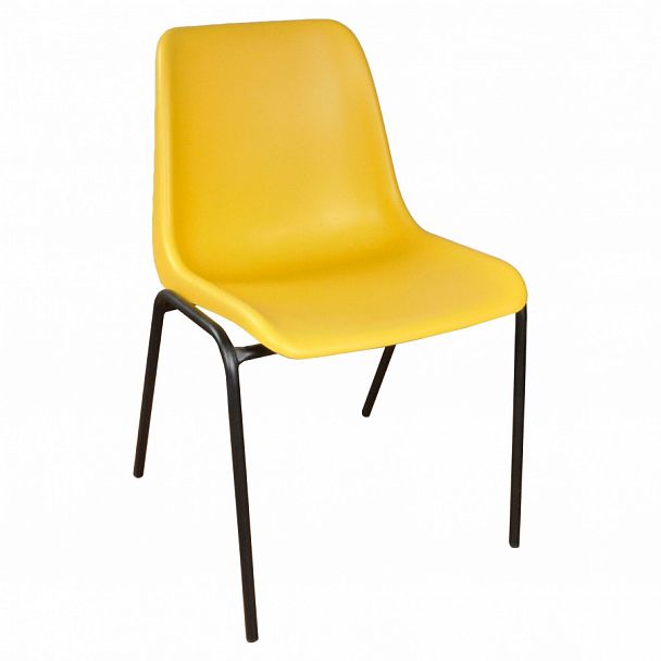 Стул Vicenza (4 ножки) Каркас черный, горчиичный, стопируемый - Вид 1