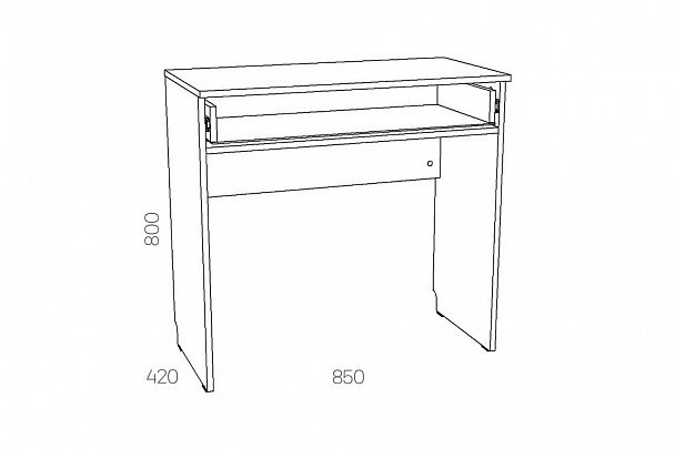 Стол туалетный Оливия НМ 040.57 - Вид 3