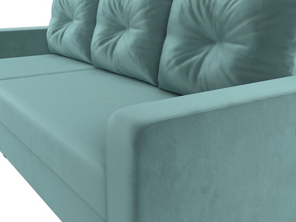 Диван угловой Ливерпуль Лайт левый угол Велюр бирюзовый - Вид 4