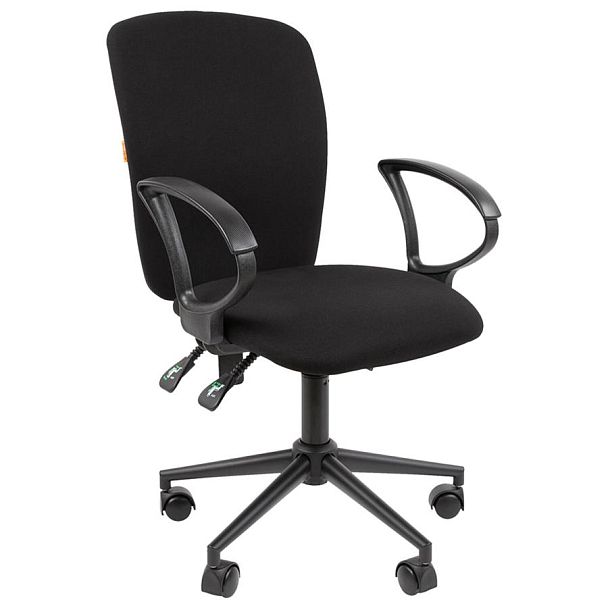 Кресло офисное Chairman CH 9801, пятилучие металл, ткань, черное, 7150934 - Вид 2