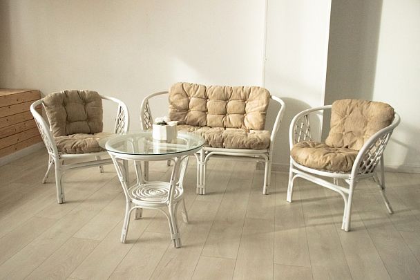 Комплект Багама с диваном, подушки светлые обычные шенил - Вид 6