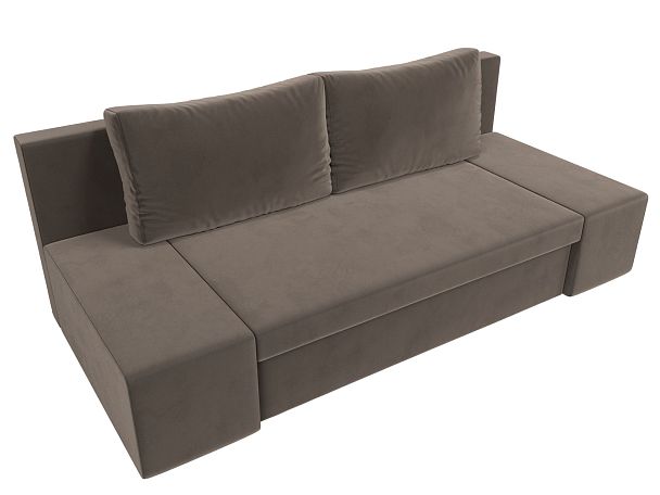 Диван прямой Сан Марко (полностью велюр коричневый) - Вид 5