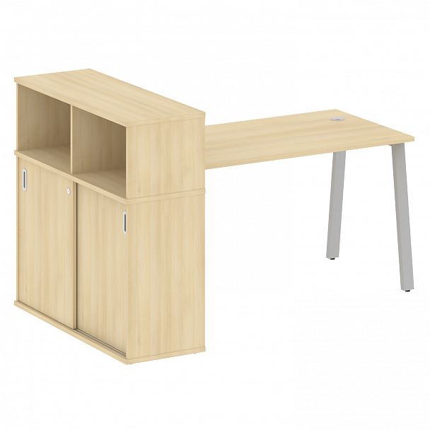 Рабочая станция "Metal System" БА.РС-СШК-3.3 акация/серый - Вид 1