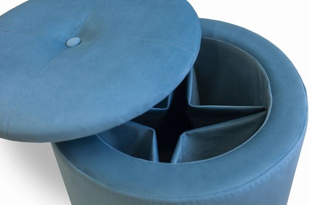Пуф "Круглый" голубой - Вид 5
