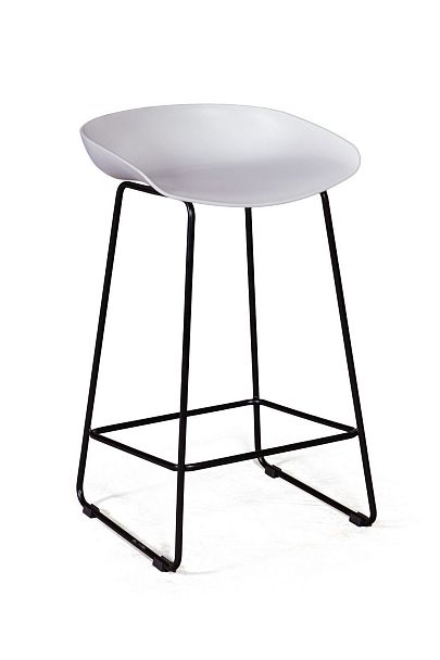 Стул полубарный Leo пластик белый - Вид 3
