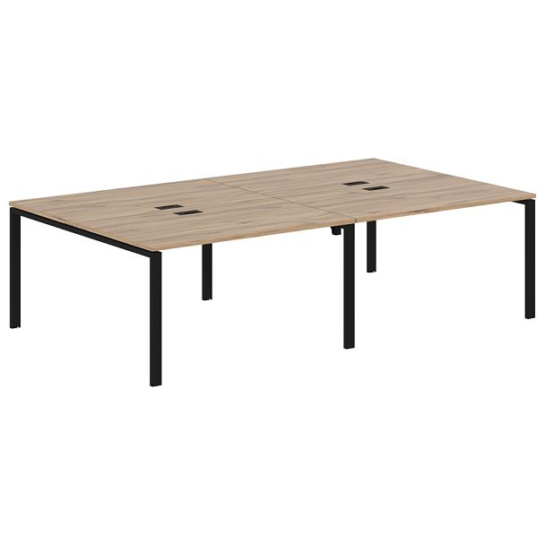 Стол 4-х местный EUWST 2716 Дуб Денвер светлый/Черный 2726х1606х750 EDIS - Вид 1